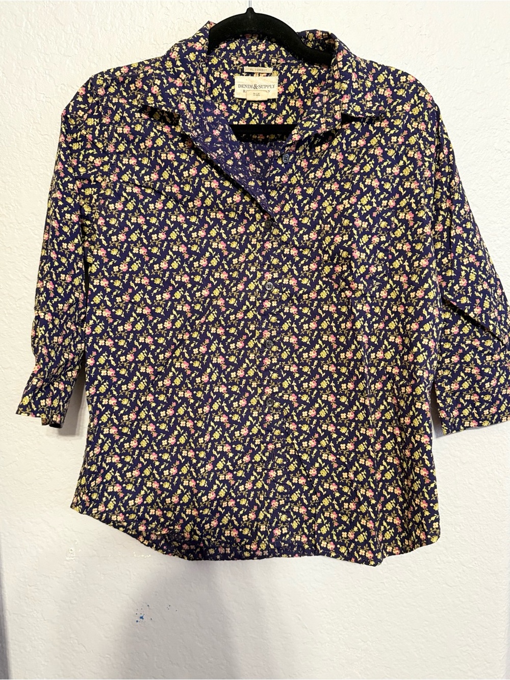 Denim & Supply Ralph Lauren Navy Floral Button-Down Shirt